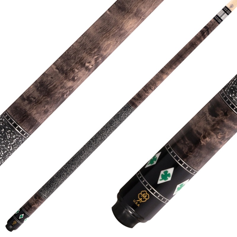 McDermott SL03 Select Series Cue – Light Gray Stain with Clover Inlays