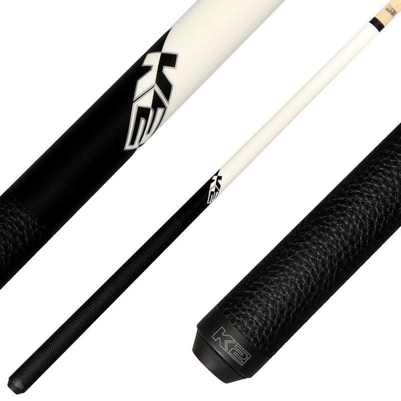 K2 KLCWH Pool Cue with Leather Wrap – Matte White with 11.75mm LD Shaft