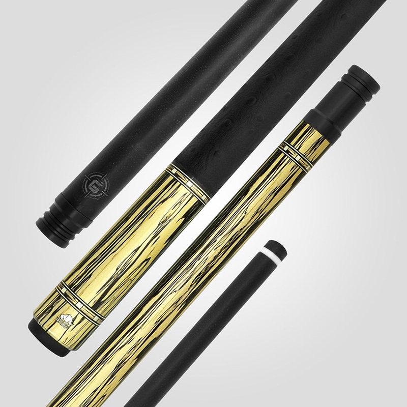 Rhino RCGWBKLW G-W Series Pool Stick – Pale Moon Ebony with Ostrich Leather Wrap