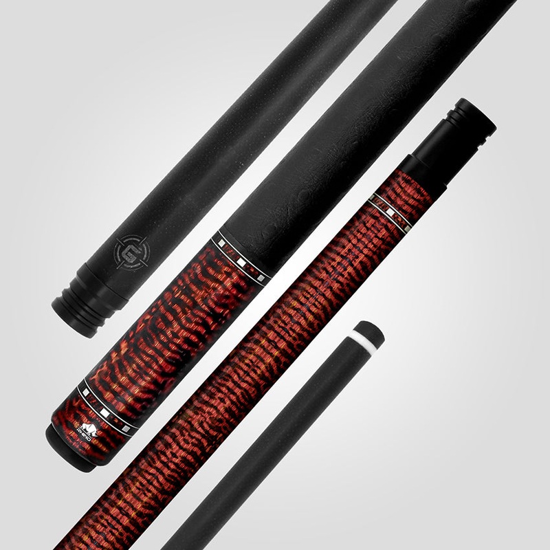 Rhino RCGWSWLW G-W Series Pool Stick – Snakewood with Ostrich Leather Wrap