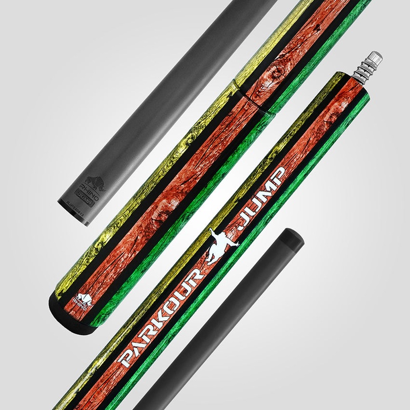 Rhino RCJMPPRK Parkour Series Carbon Jump Cue – Green Red and Blue