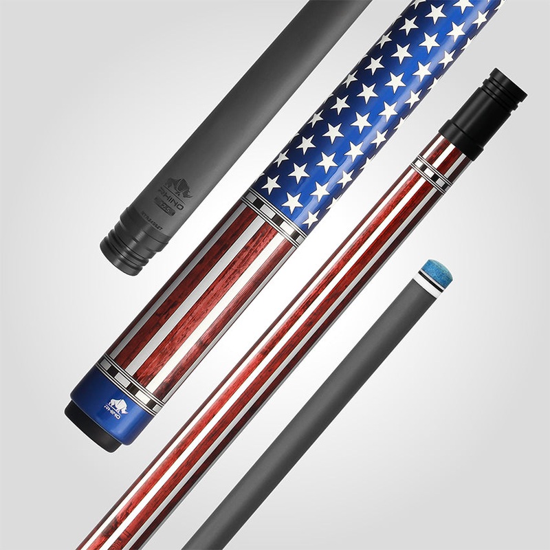 Rhino RCVOYUSA Voyager Series Carbon Pool Stick – USA Flag