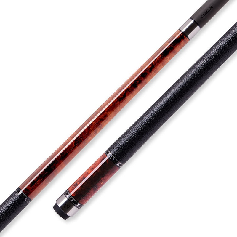 Cuetec 95-112LTW Cynergy Truewood Mappa Burl 2 Leather Wrap Play Cue – 12.5mm