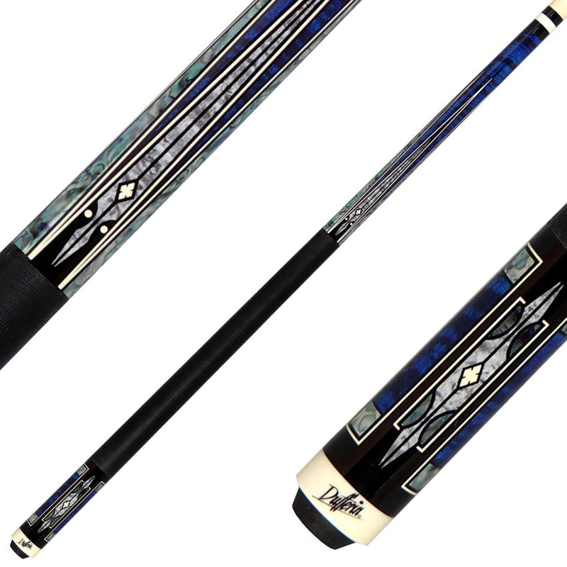 Dufferin D-543 Pool Cue – Blue Stained Curly Maple