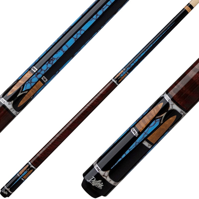 Dufferin D-546 Pool Cue – Coffee Stain Curly & Blue Recon