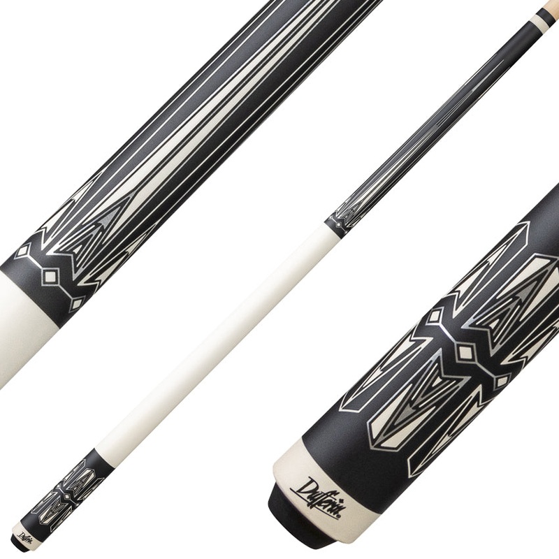 Dufferin D-548 Pool Cue – Matte Black & White