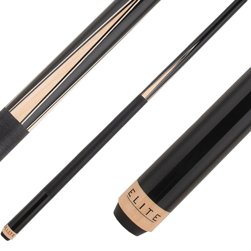 Elite EP36 Cue – Black Stained Maple with Birdseye Maple Points