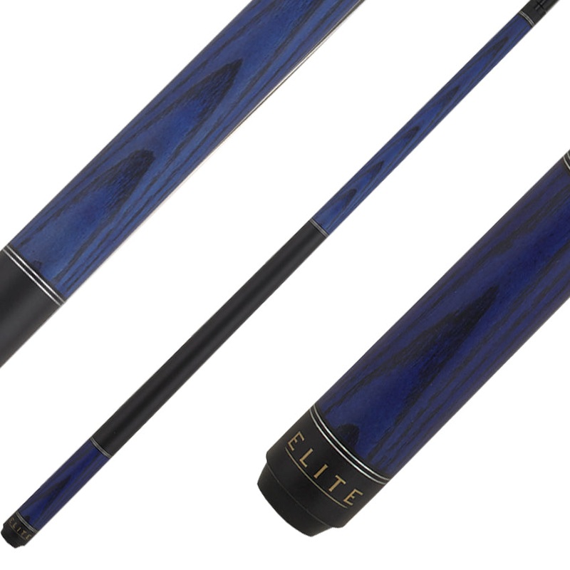 Elite EP42 Cue – Blue Stained Maple with Black Handle