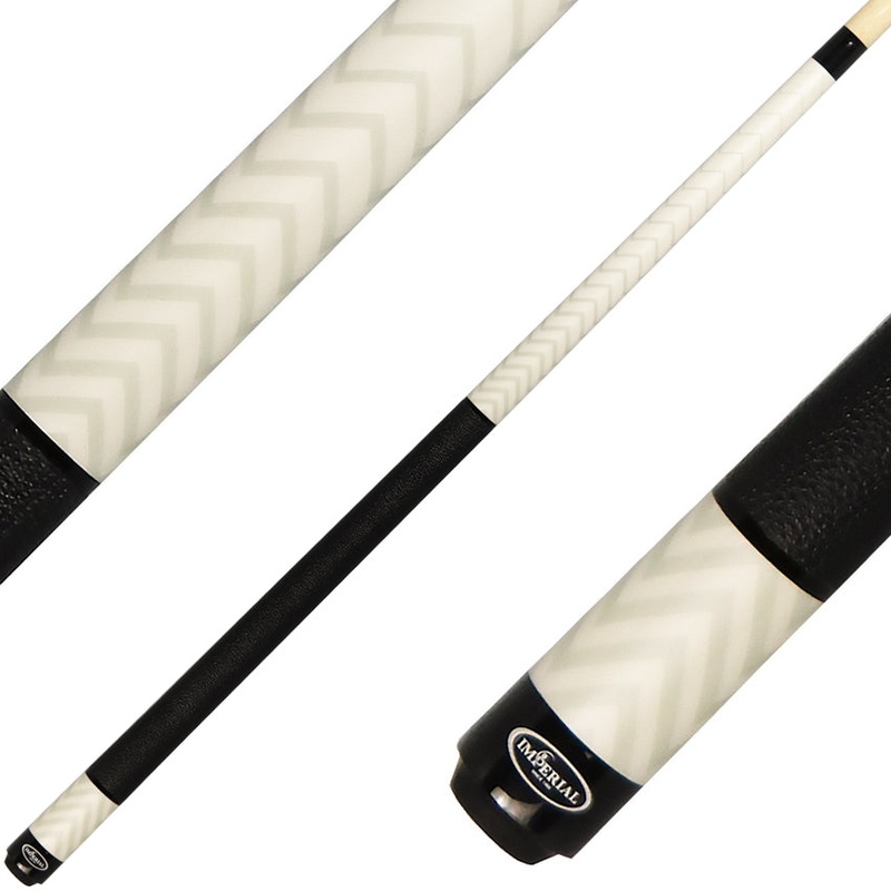 Imperial 13-790 Chevron Series Pool Cue – White with Leatherette Wrap