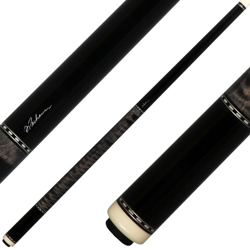 J Pechauer P04R Pro Series Pool Cue – Ebony Stain with Smoke Wrap Section