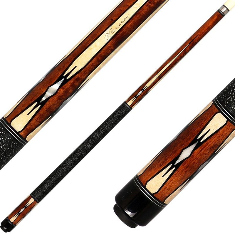 J Pechauer P09N Pro Series Pool Cue – Chesnut Stain with Maple Points