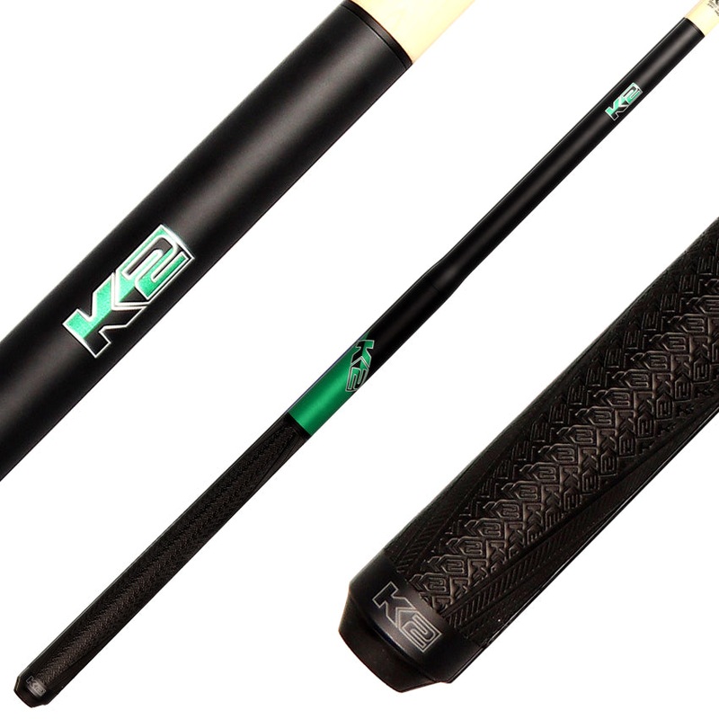 K2 KLJBGN 5 in 1 Break/Jump Cue – Green with Sport Grip Wrap