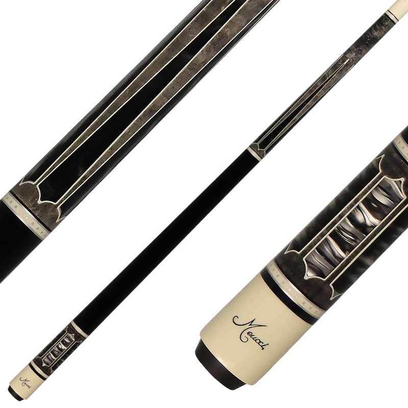 Meucci 2020 Cue – Grey with Black Pearl and Black Wrap