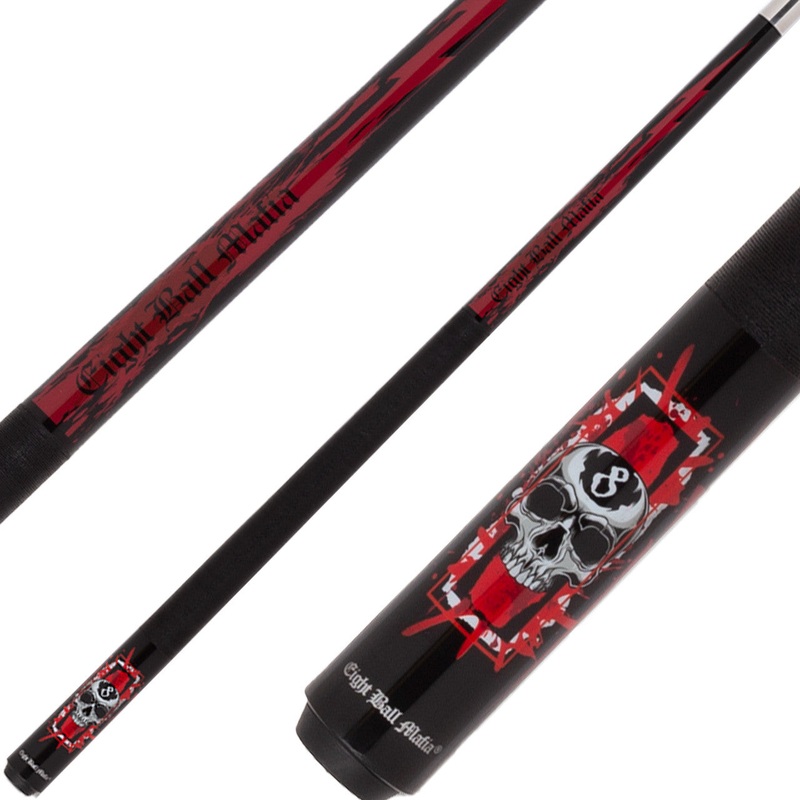Eight Ball Mafia EBM32 Cue – Skull with Red Splatter