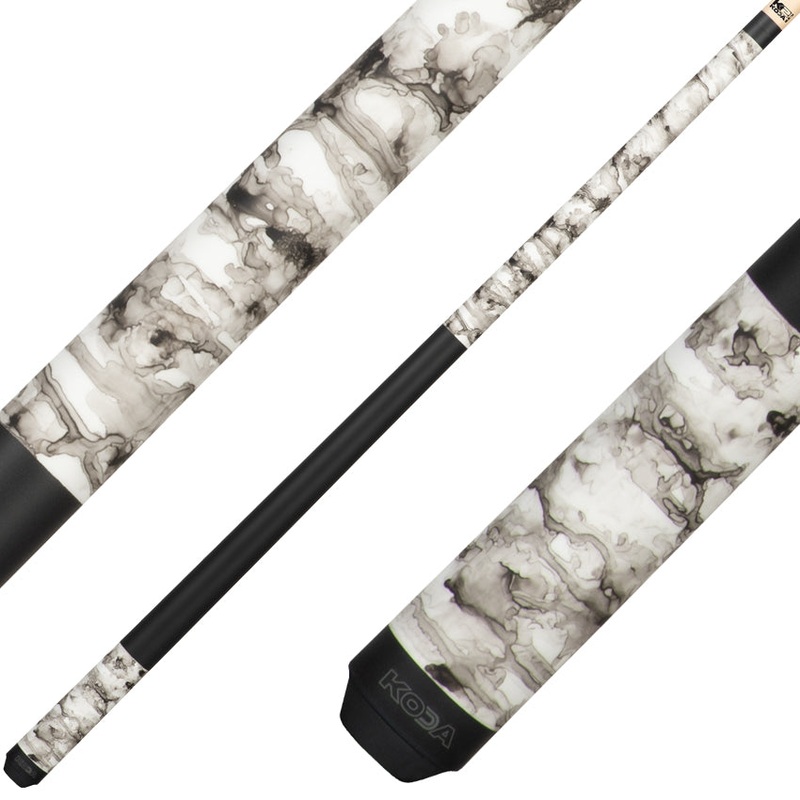 K2 KL101 Pool Cue – Matte White Smoke Graphic with 12.5mm LD Shaft