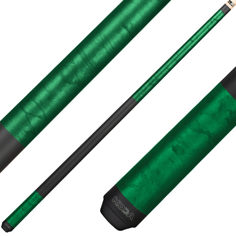 K2 KL105 Pool Cue – Matte Green Smoke Graphic with 12.5mm LD Shaft