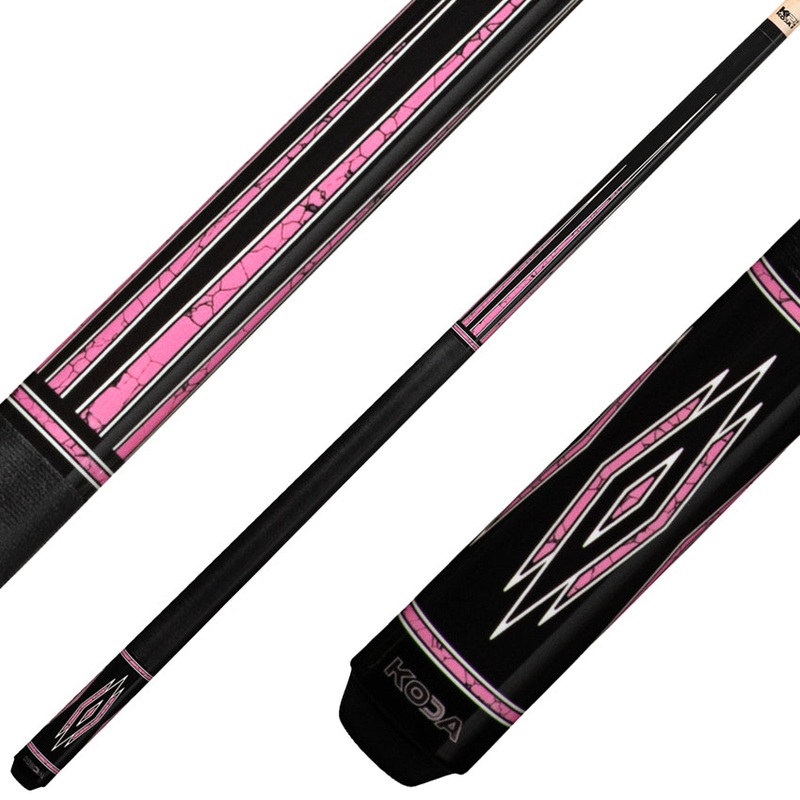 K2 KL140 Pool Cue – Black and Pink Recon Graphic with 12.5mm LD Shaft