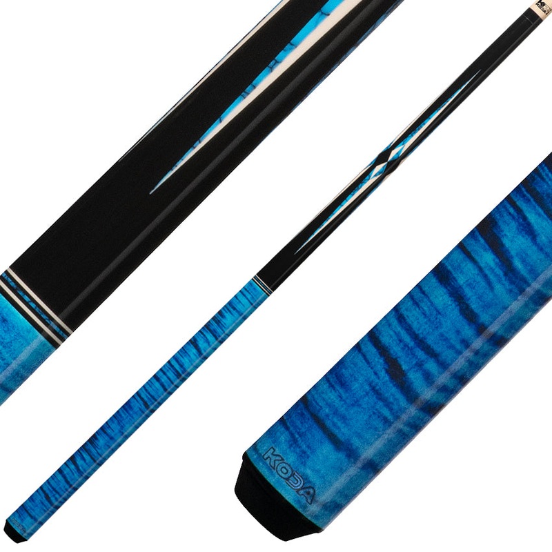 K2 KL141 Pool Cue – 4 Black Points and Blue Recon Graphic with 12.5mm LD Shaft