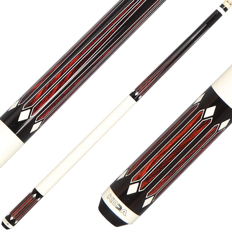 K2 KL161 Pool Cue – 6 Point Cocobolo and Black/White Graphic with 11.75mm LD Shaft
