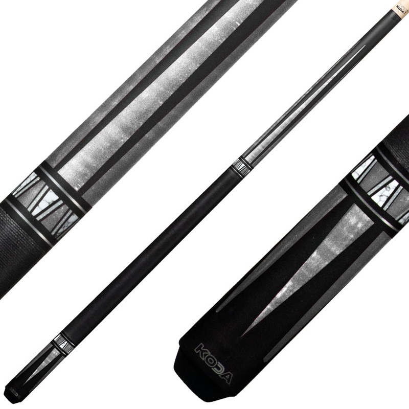 K2 KL171 Pool Cue – 4 Point Matte Black and Grey Graphic with 11.75mm LD Shaft