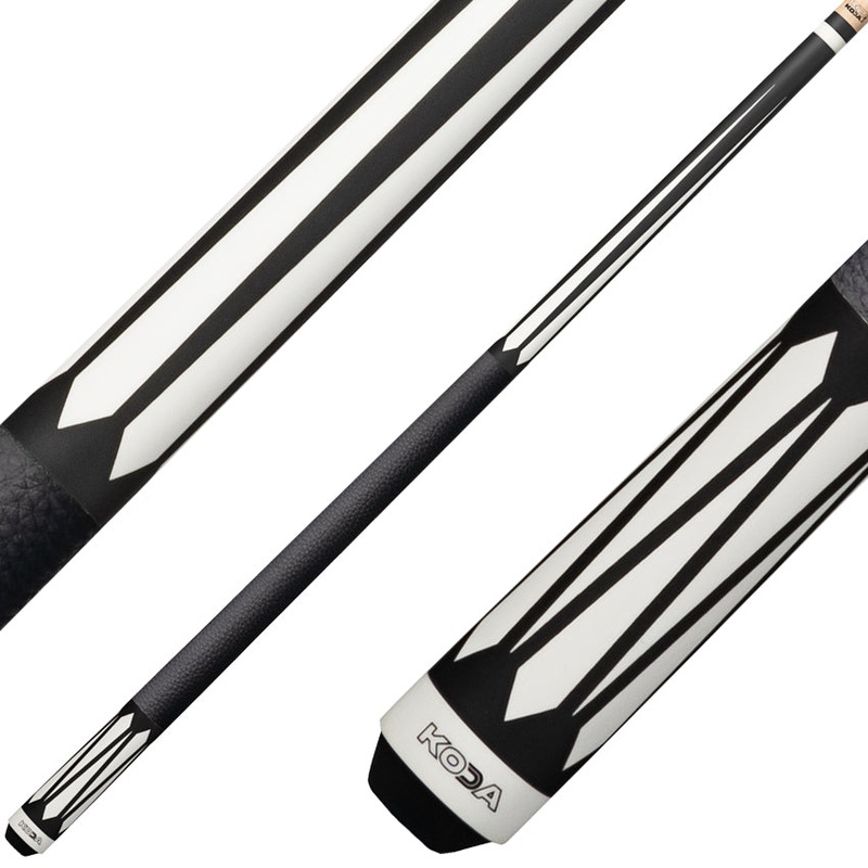 K2 KL191 Pool Cue – 6 Point Black and White Graphic with 11.75mm LD Shaft