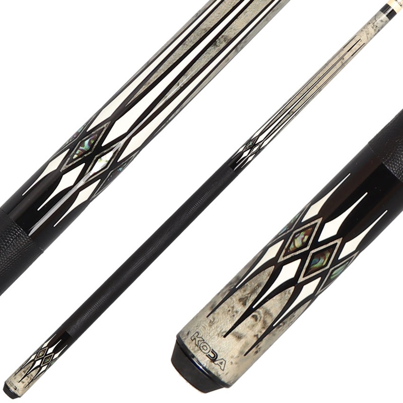 K2 KL192 Pool Cue – Grey/Black/Abalone Graphic with 11.75mm LD Shaft