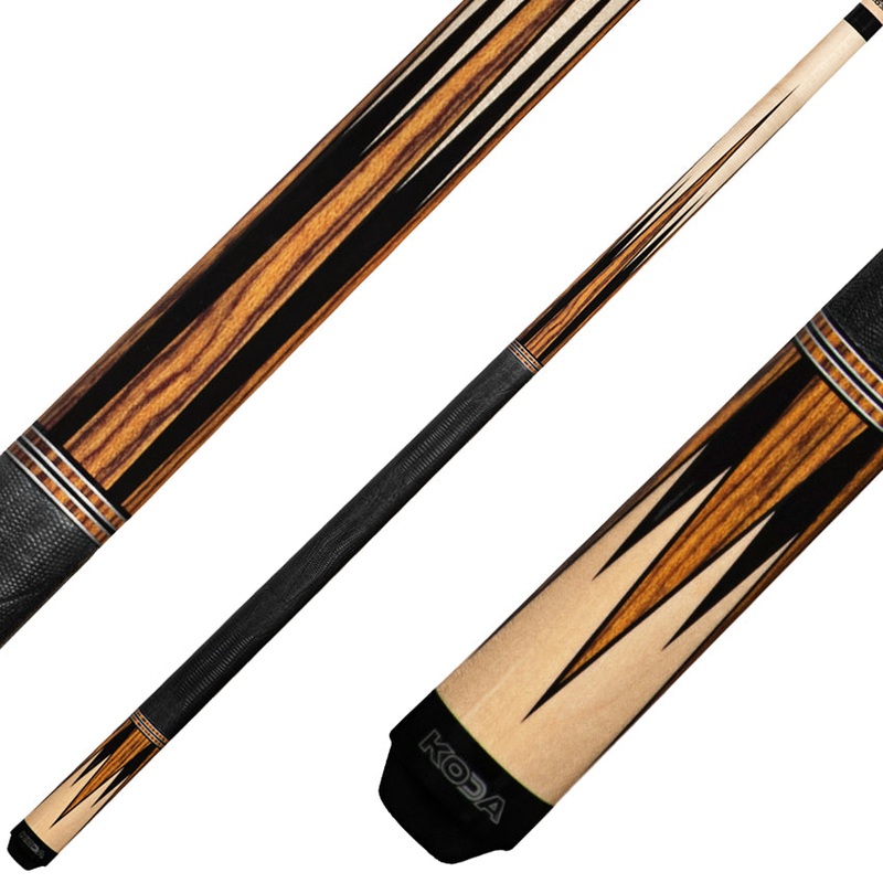 K2 KL194 Pool Cue – 8 Point Bocote and Black Graphic with 12.50mm LD Shaft