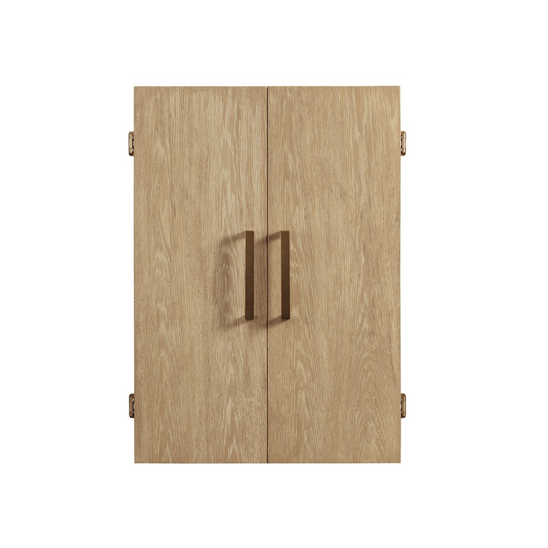 American Heritage Wall Mount Port Royal Dartboard Cabinet – White Oak