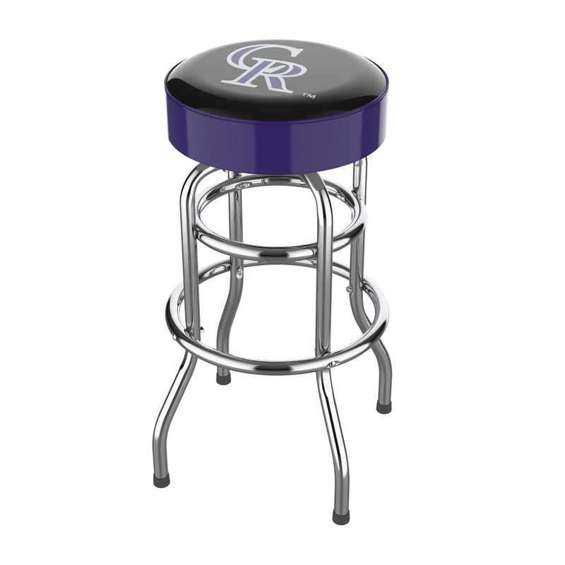 Colorado Rockies Bar Stool Chrome
