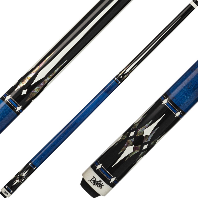 Dufferin D-SE48 Pool Cue – Blue Birdseye and Black
