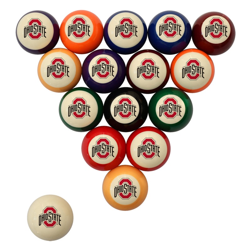 Ohio State University Pool Balls – Retro Balls Set