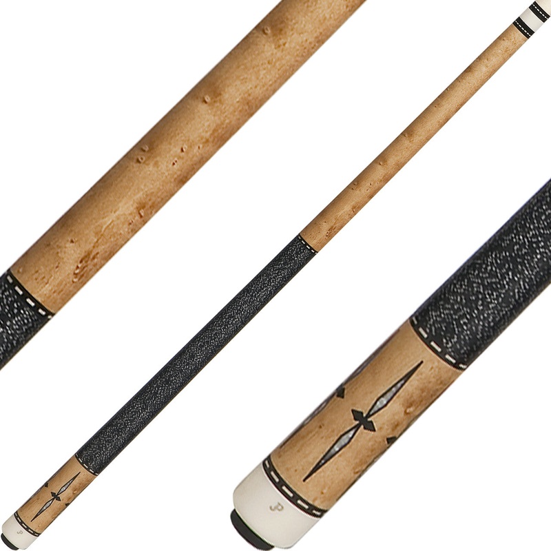 J Pechauer JP03S Cue – Ebony Pearl Diamonds