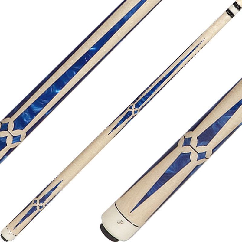 J Pechauer JP15S Cue – Blue Pearl Diamonds and Points
