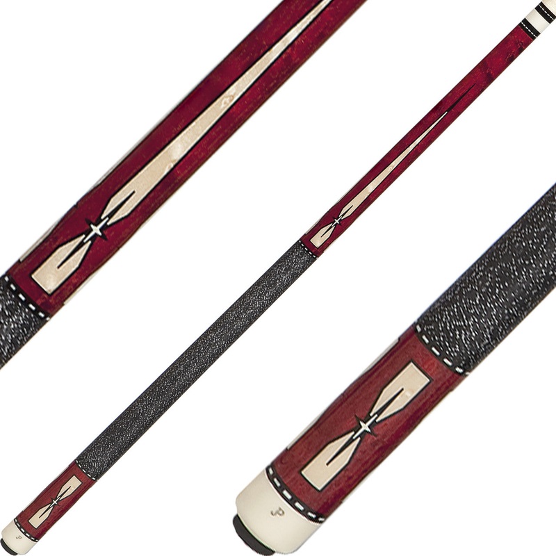 J Pechauer JP16S Cue – Wine Stain and Maple Points