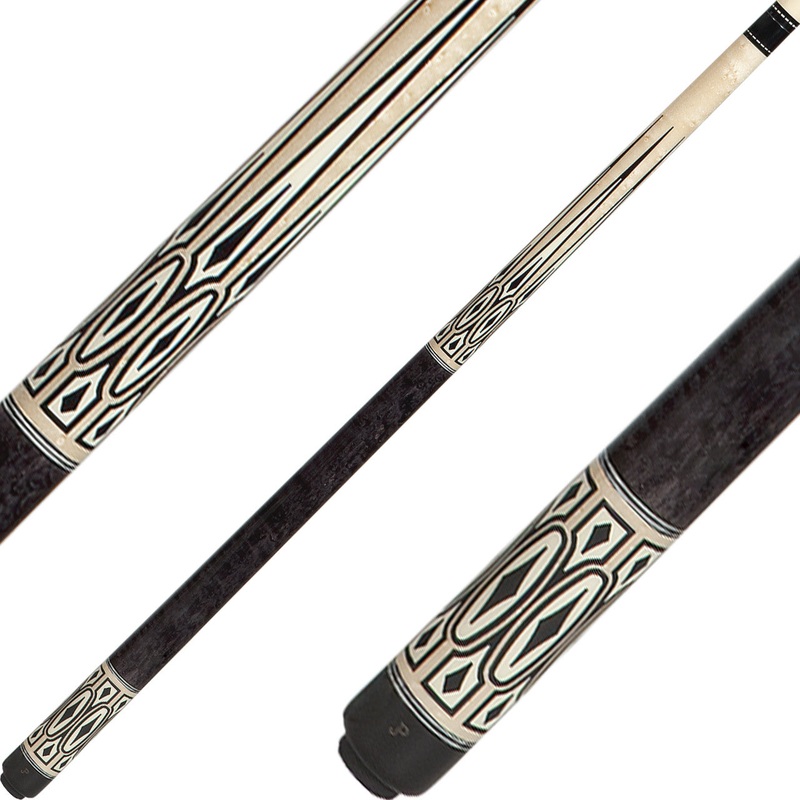 J Pechauer JP24S Cue – Ebony Framed Sim Ivory and Ebony Points