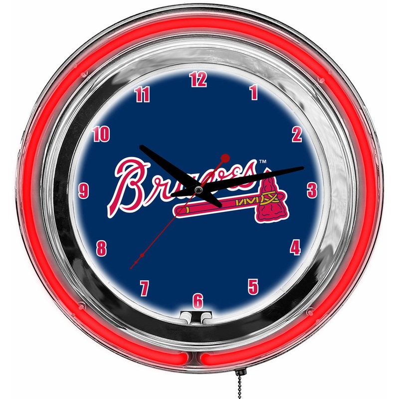 Atlanta Braves Clock Neon 14″