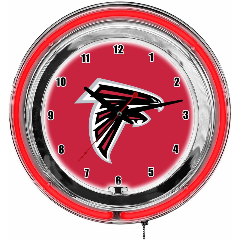 Atlanta Falcons Clock Neon 14″