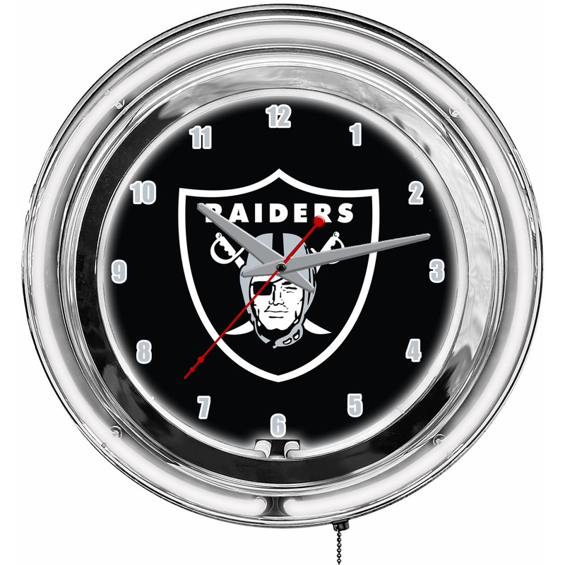 Las Vegas Raiders Clock Neon 14″