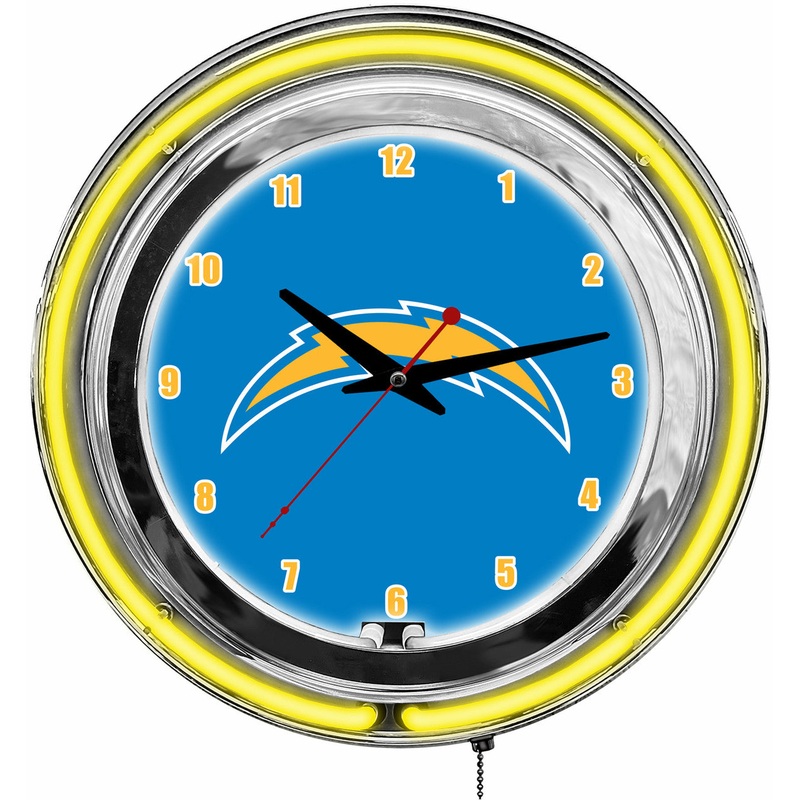 Los Angeles Chargers Clock Neon 14″