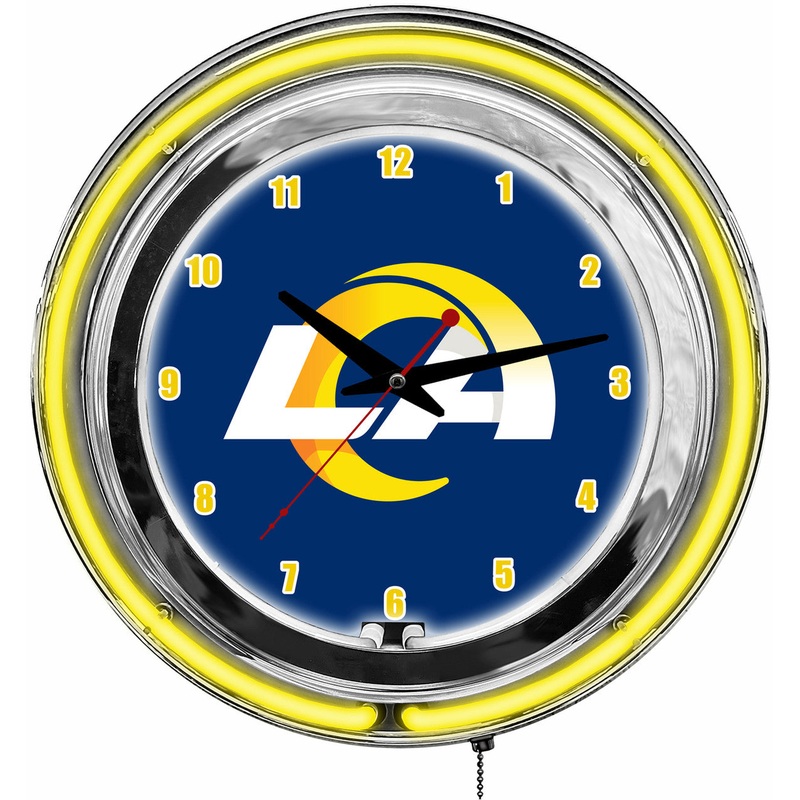 Los Angeles Rams Clock Neon 14″