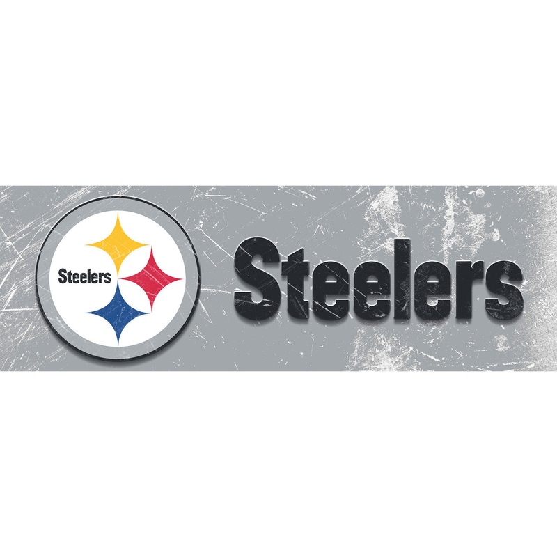 Pittsburgh Steelers Sign Glass Wall Art Team Name