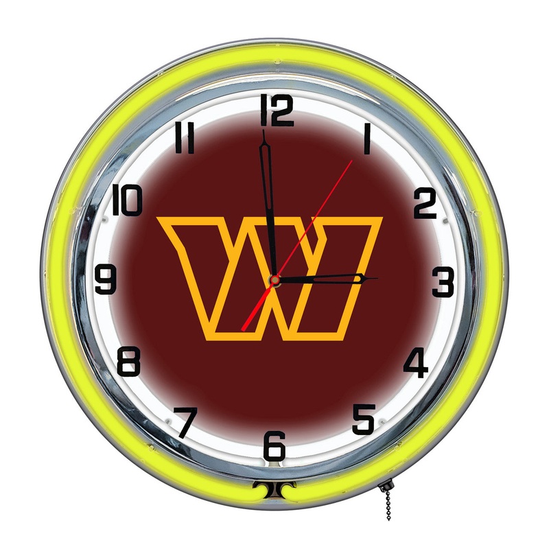Washington Commanders Clock Neon 18″