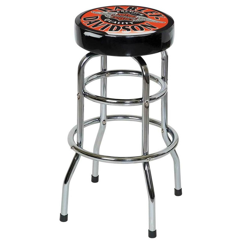 Harley Davidson Bar Stool Winged Bar and Shield
