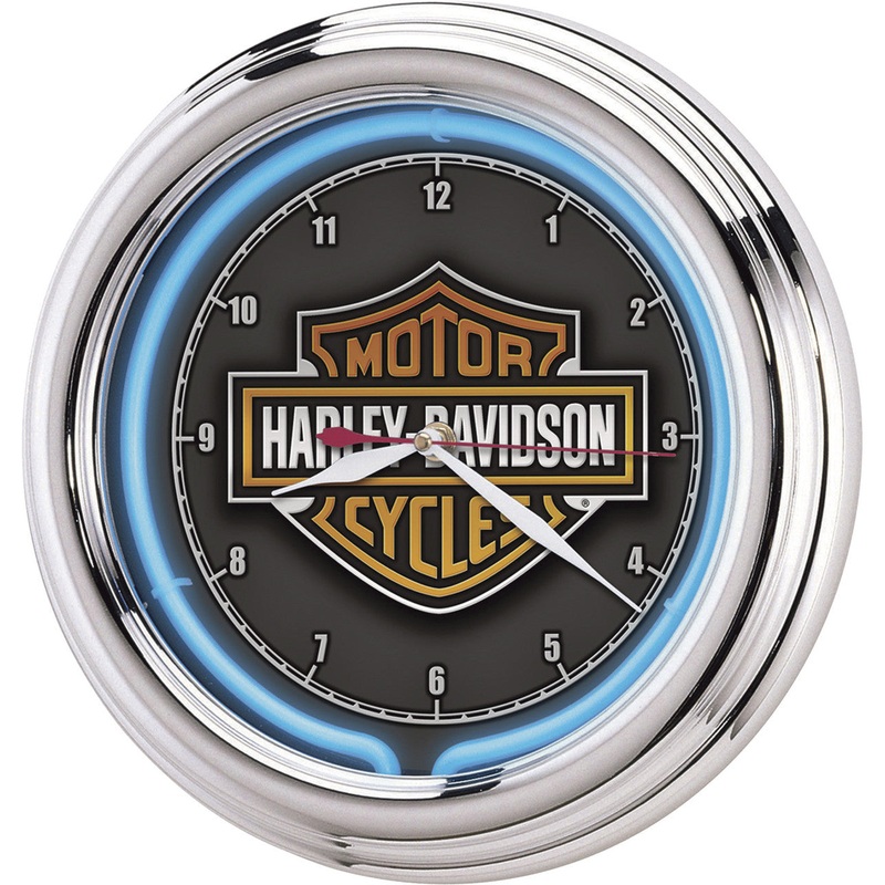 Harley Davidson Clock – Essential Bar and Shield Neon Clock