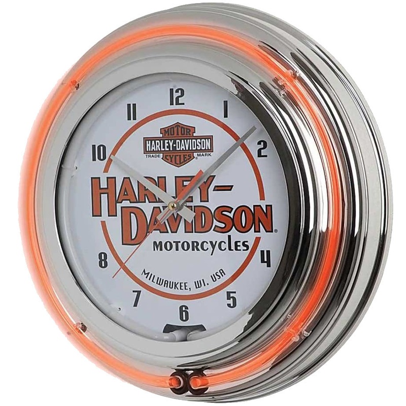 Harley Davidson Clock – Motorcycles Double Neon Clock