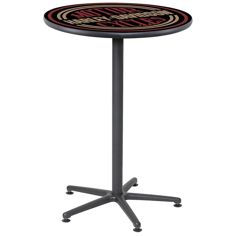 Harley Davidson Pub Table – Circle Logo Cafe Table