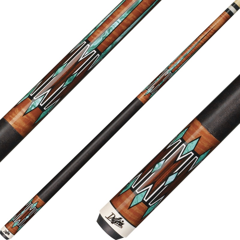 Dufferin D-SE20 Pool Cue – Curly Maple and Green Malachite