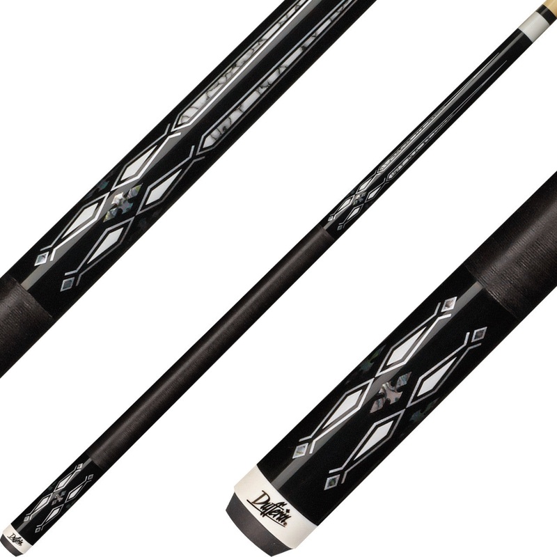 Dufferin D-SE23 Pool Cue – Black and White with Linen Wrap
