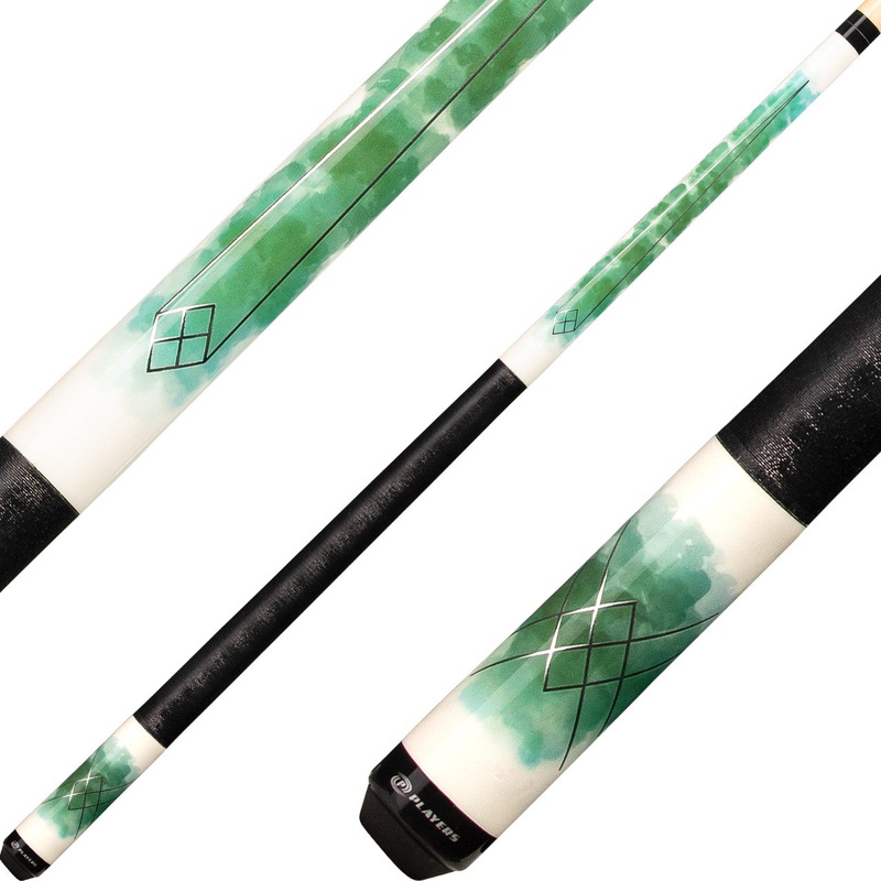 Players C-989 Classic Series Pool Cue – Green Watercolor