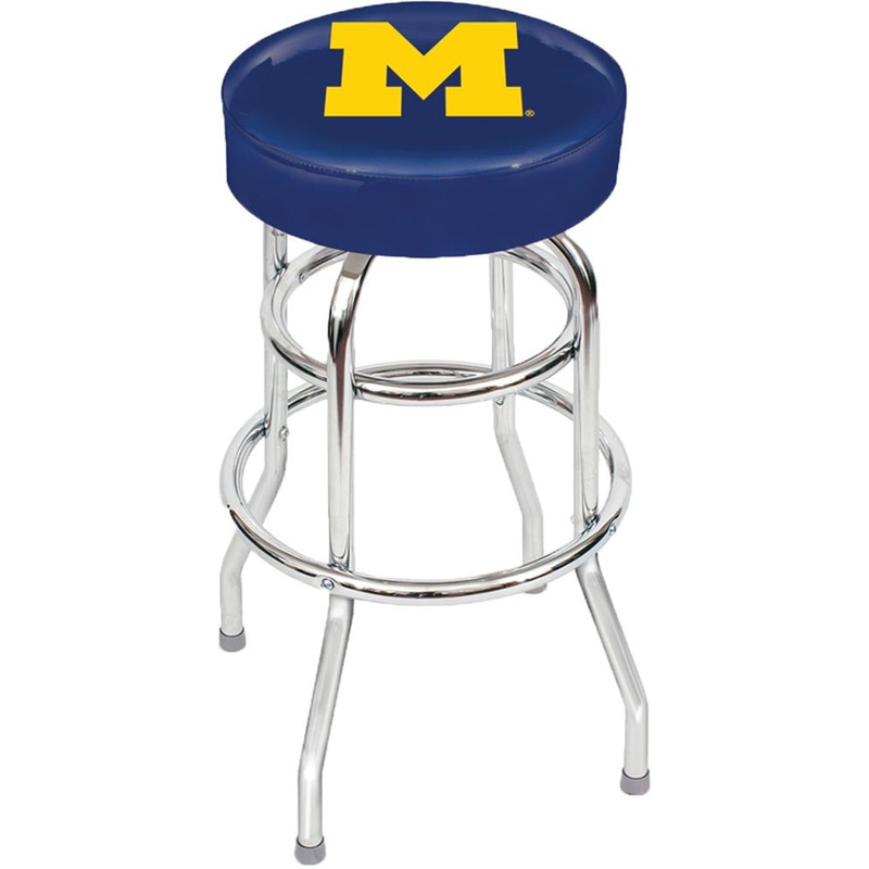 University of Michigan Chrome Bar Stool